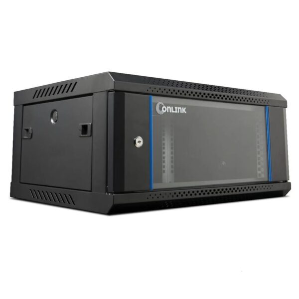 [WM6404] Onlink - Rack de Pared Cerrado Fijo 4U 600x450x280mm con Puerta de Vidrio - Image 3