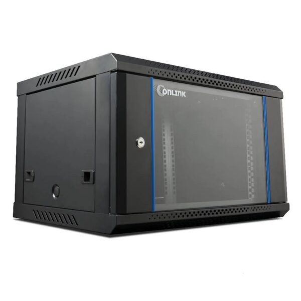 [WM6406] Onlink - Rack de Pared Cerrado Fijo 6U 600x 450x368mm con Puerta de Vidrio - Image 3