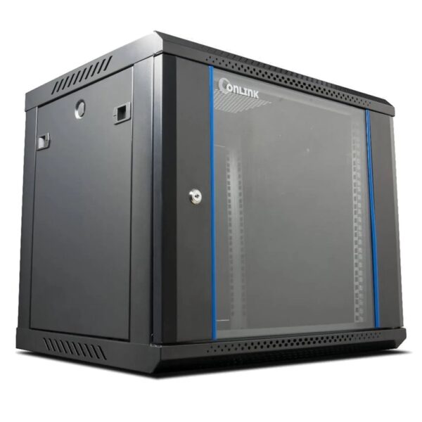 [WM6409] Onlink - Rack de Pared Cerrado Fijo 9U 600x450x501mm con Puerta de Vidrio - Image 3
