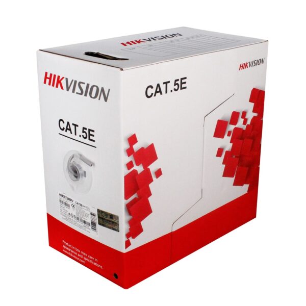 [DS-1LN5E-S] Hikvision - Cable UTP Categoria 5E 100% Cobre Interior Gris 0.5mm CM [Caja 305 Metros] - Image 2
